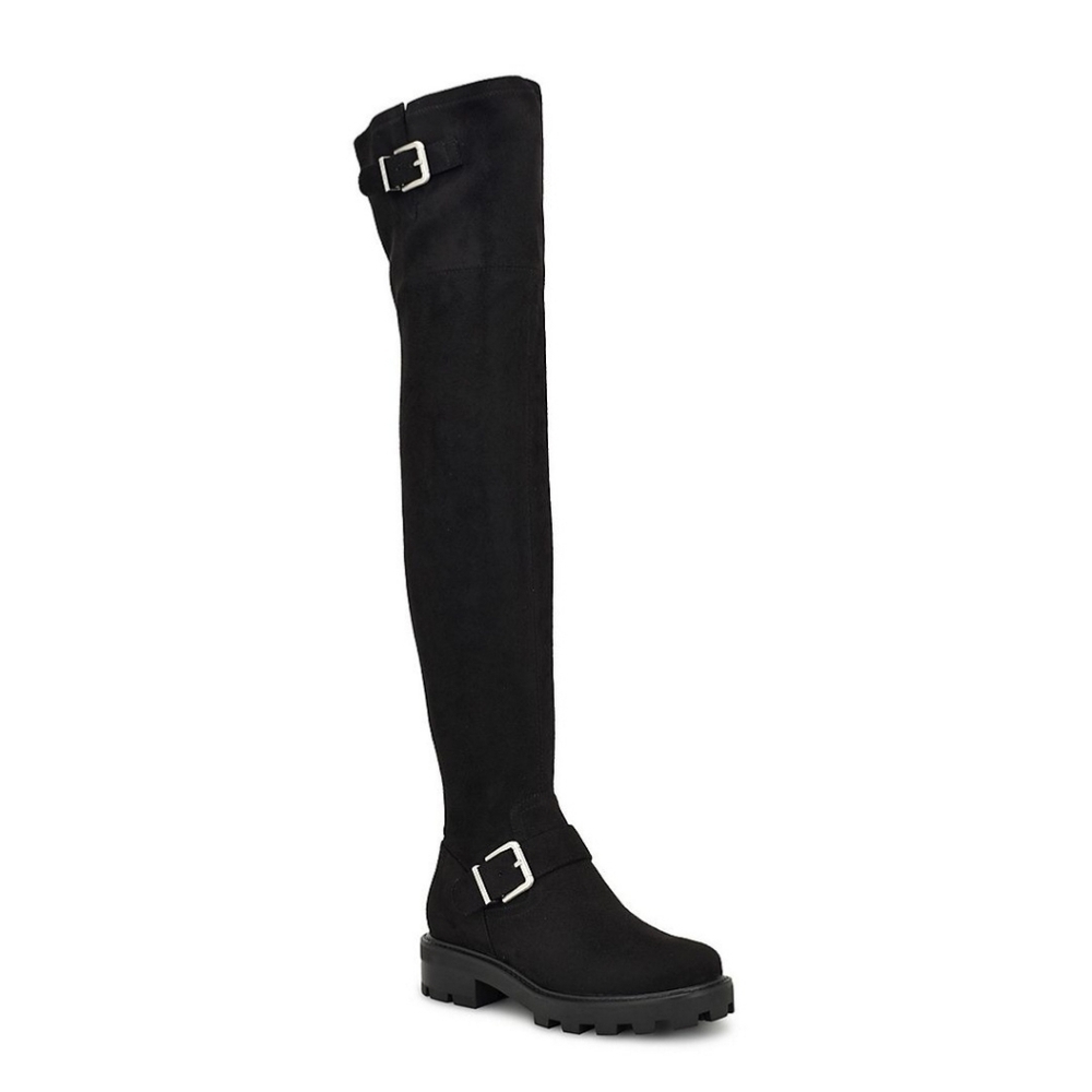 Black Over-the-Knee Womens Boots Size 6.5
